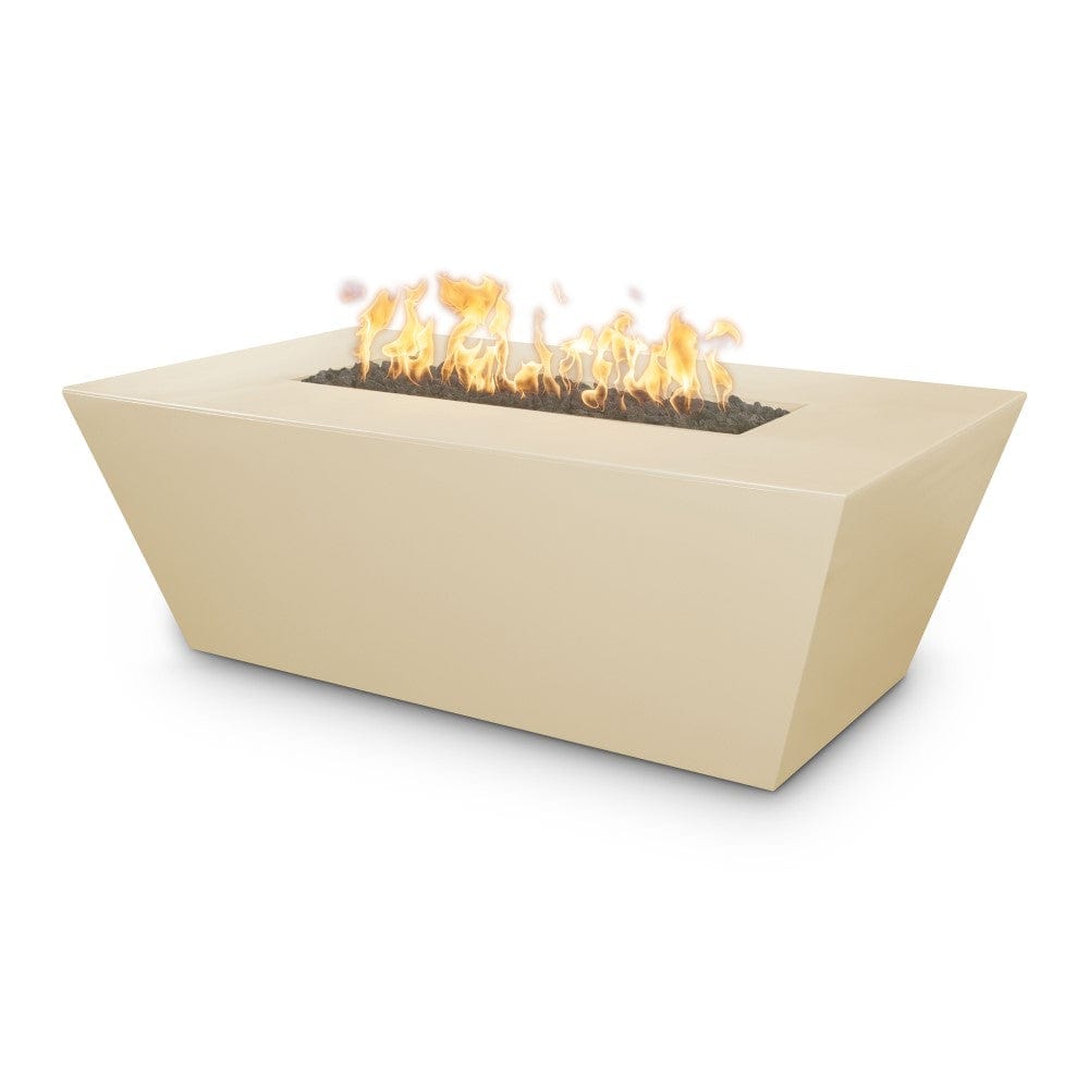 Outdoor Plus Angelus 60-Inch Rectangular GFRC Gas Fire Pit Table - Match Lit