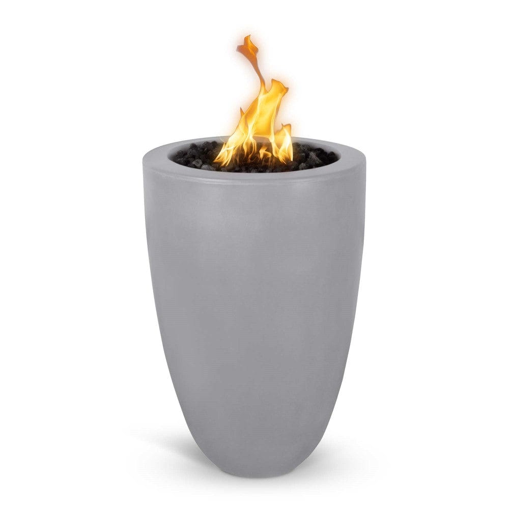 Outdoor Plus Castillo 22-Inch Pillar GFRC Gas Fire Pit - Match Lit
