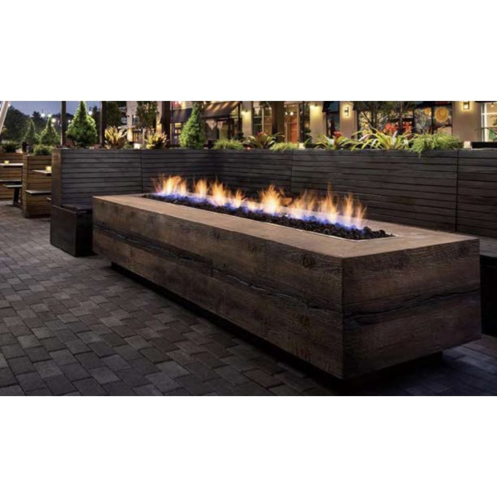 Outdoor Plus Catalina Rectangular GFRC Gas Fire Pit - Flame Sense