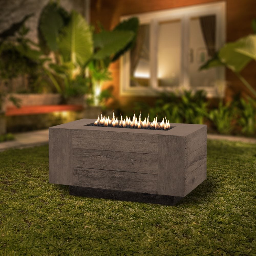 Outdoor Plus Catalina Rectangular GFRC Gas Fire Pit - Flame Sense