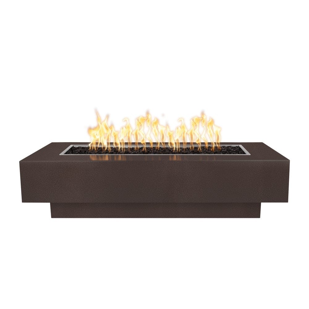 Outdoor Plus Coronado 15-Inch Tall Powder Coated Steel Gas Fire Pit - Match Lit