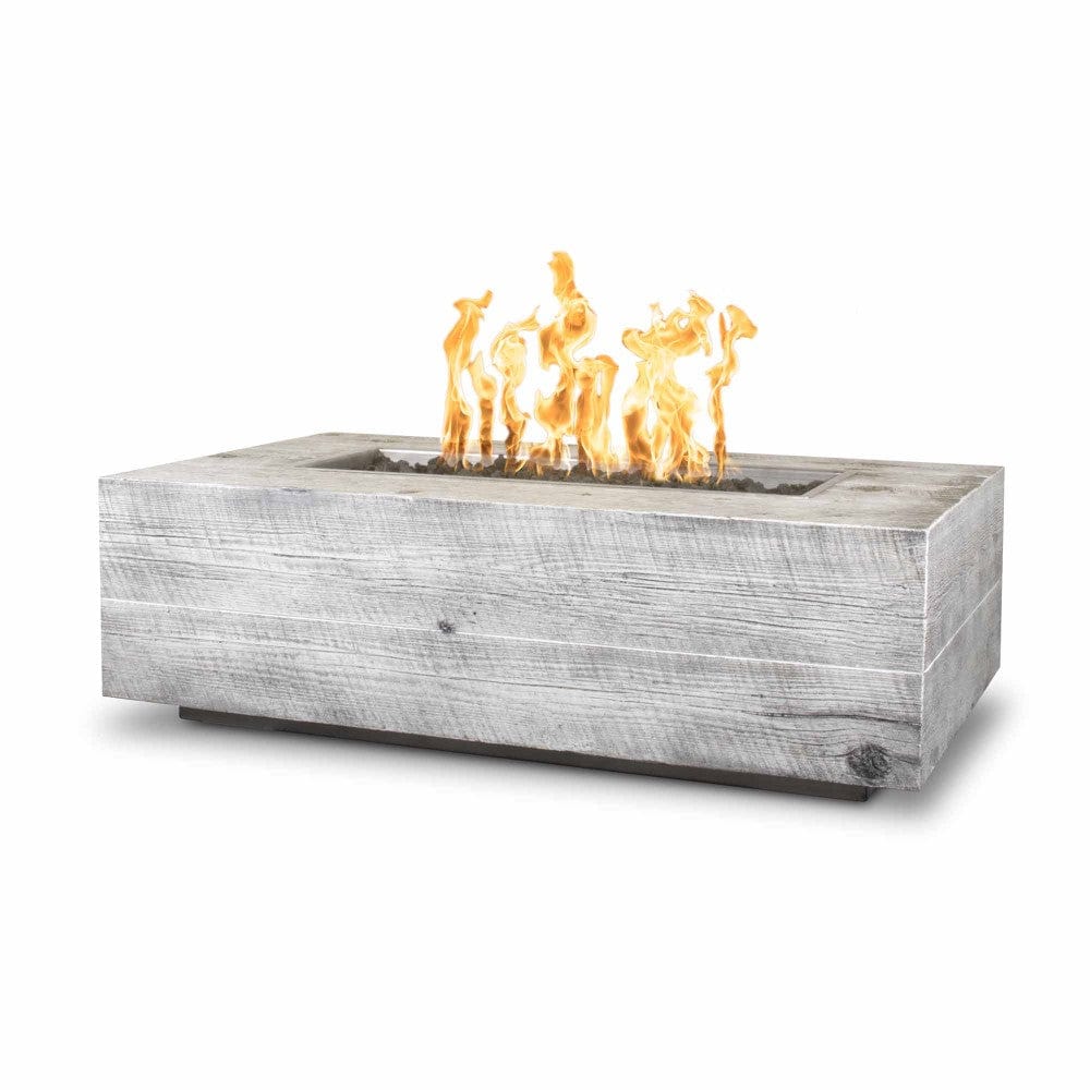 Outdoor Plus Coronado Rectangular GFRC Gas Fire Pit - Match Lit