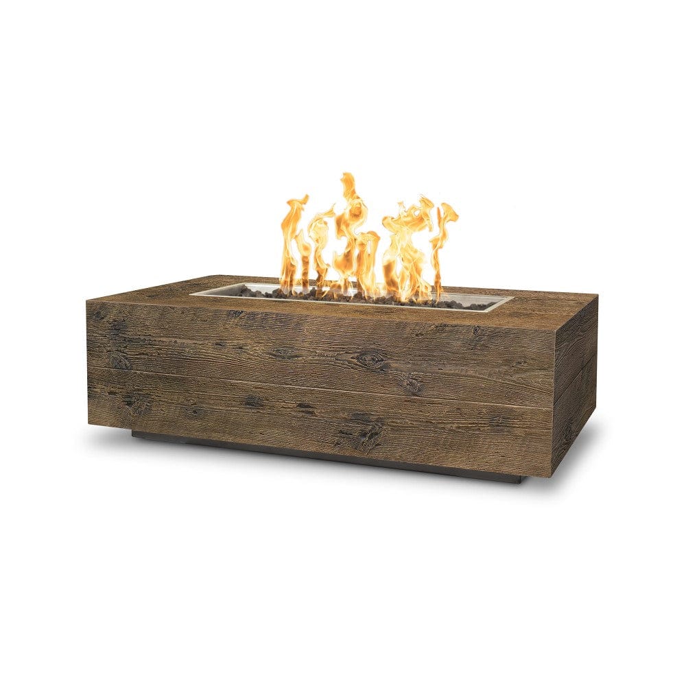 Outdoor Plus Coronado Rectangular GFRC Gas Fire Pit - Match Lit