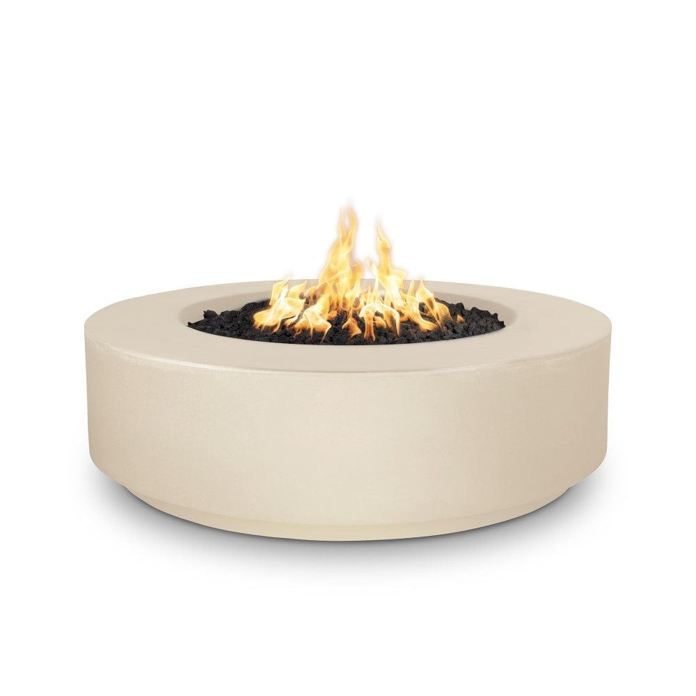 Outdoor Plus Florence 42-Inch GFRC Gas Fire Pit - Match Lit (OPT-FL42) - off white