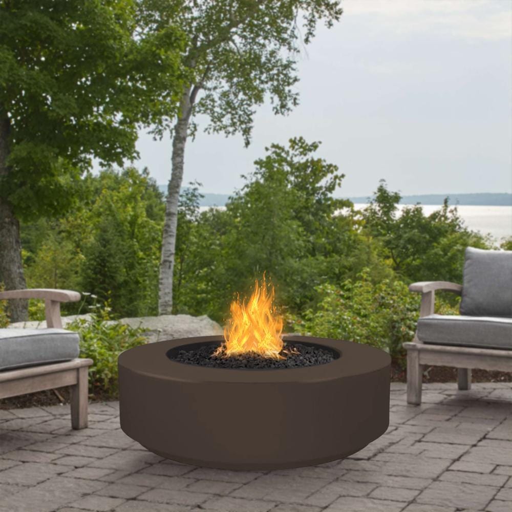 Outdoor Plus Florence 42-Inch GFRC Gas Fire Pit - Match Lit (OPT-FL42) - brown