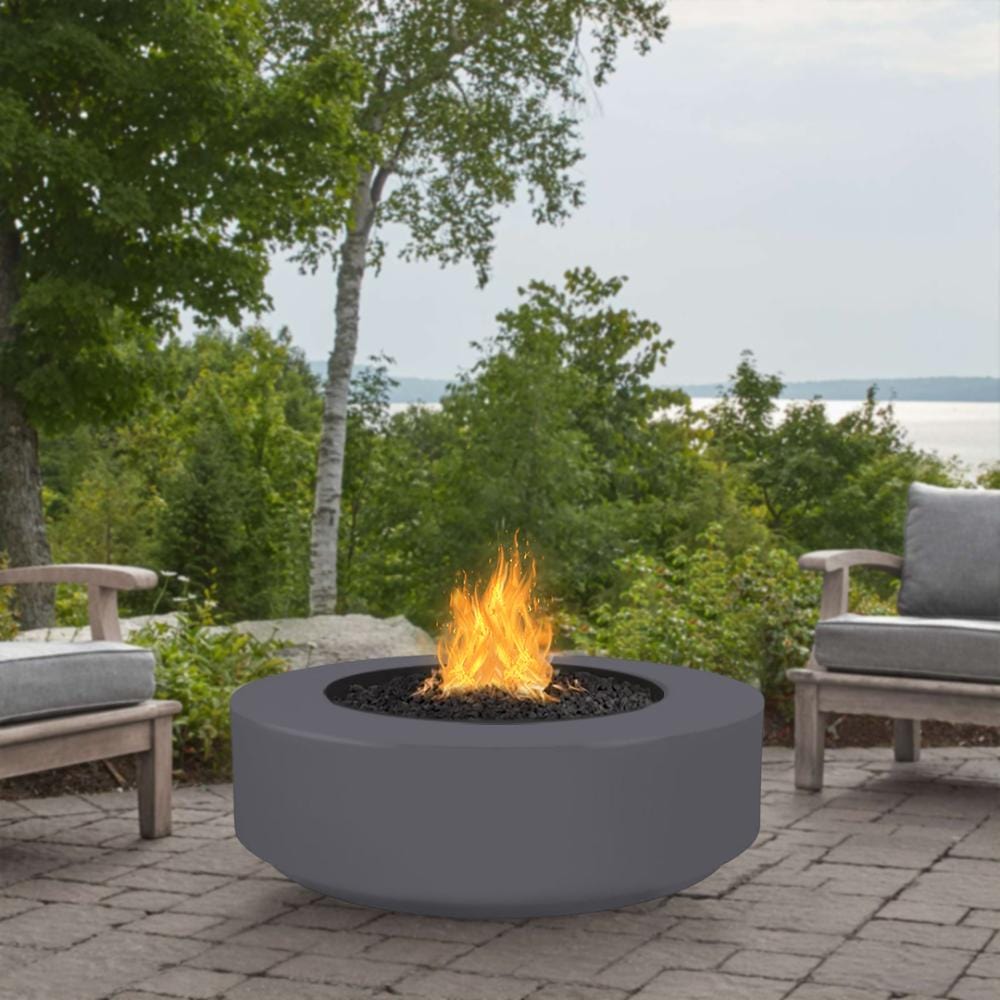 Outdoor Plus Florence 42-Inch GFRC Gas Fire Pit - Match Lit (OPT-FL42) - grey