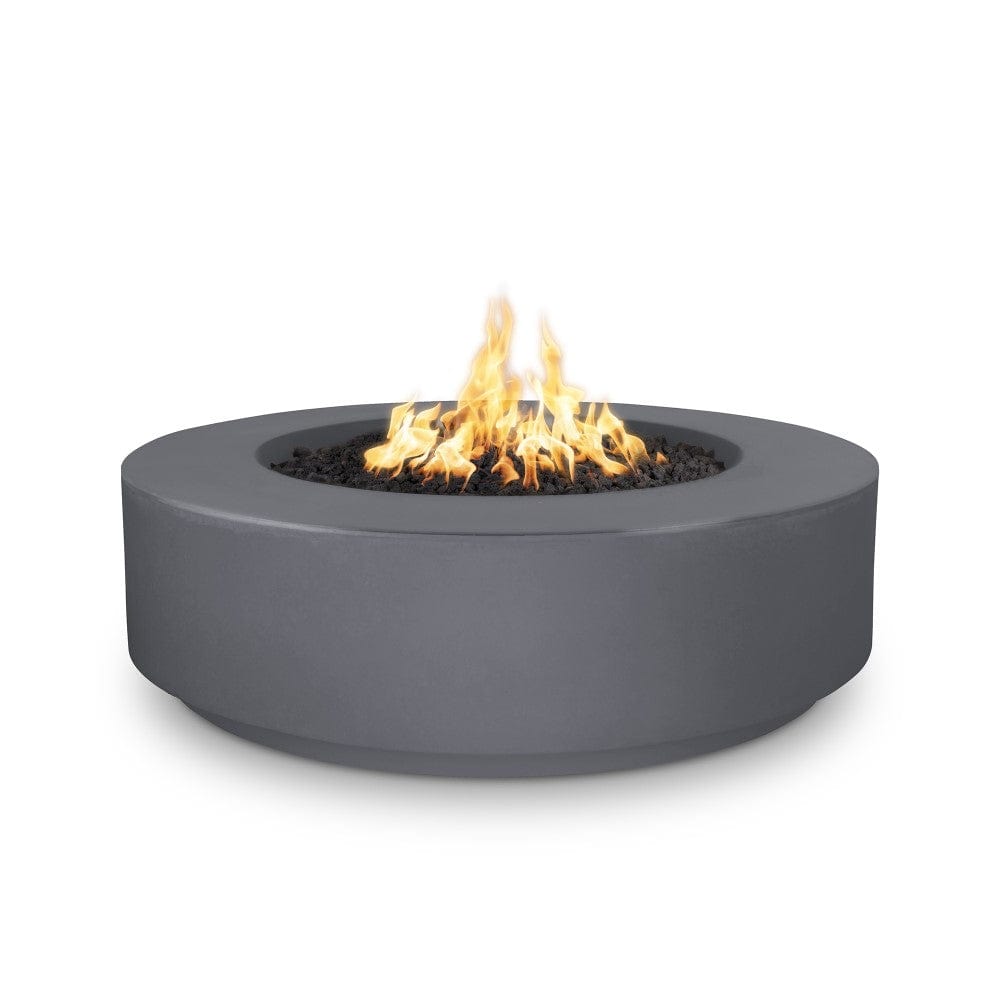 Outdoor Plus Florence 42-Inch GFRC Gas Fire Pit - Match Lit (OPT-FL42) - charcoal color in white background