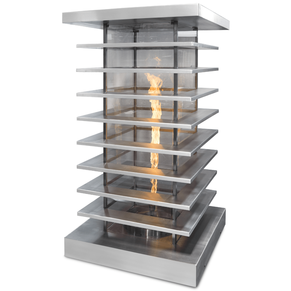 Outdoor Plus High-Rise 72-Inch Tall Fire Tower - Match Lit