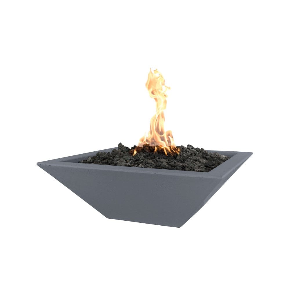 Outdoor Plus Maya 30-Inch Square Concrete Gas Fire Bowl - Match Lit (OPT-30SFO)