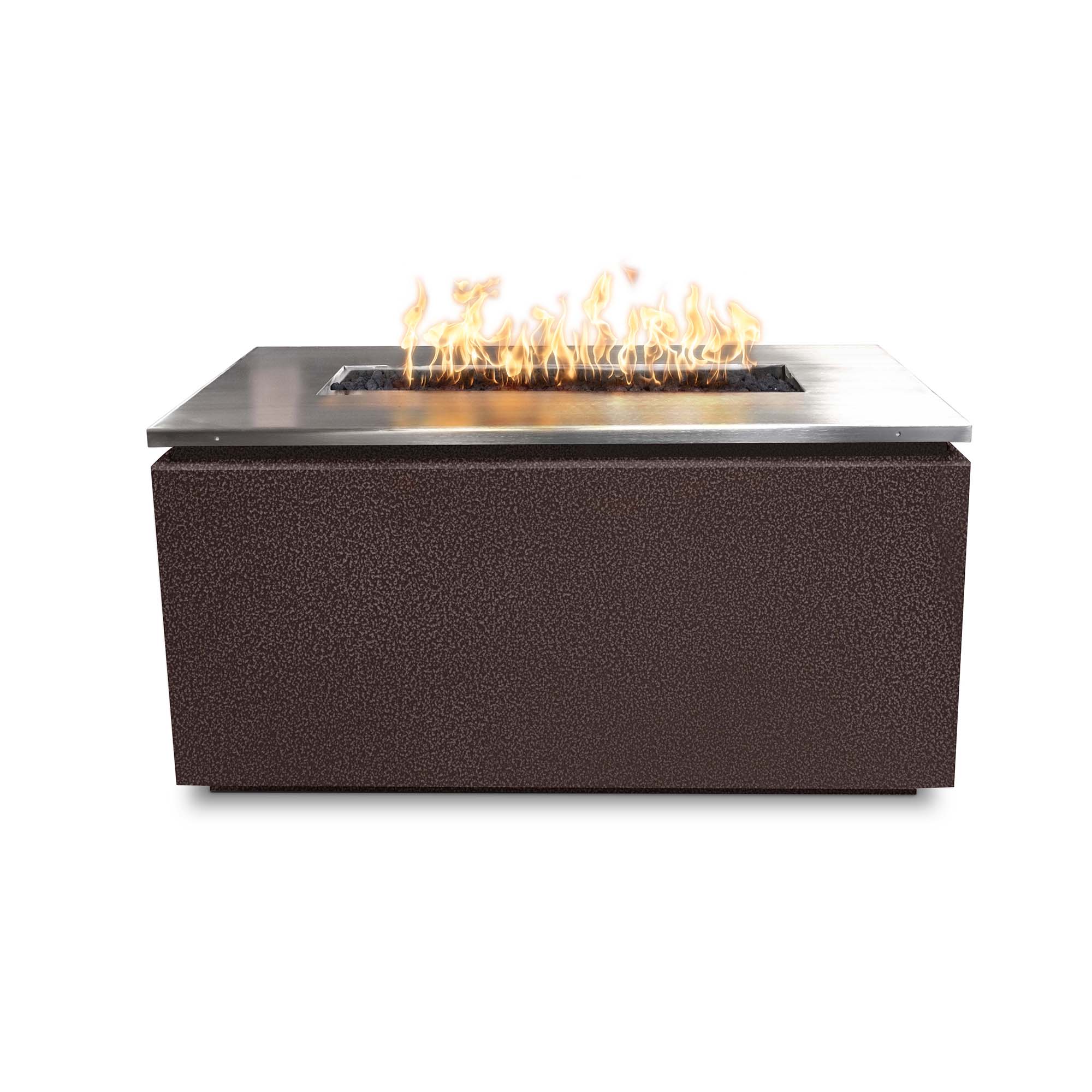 Outdoor Plus Merona 46-Inch Rectangular Fire Pit with Stainless Steel Top - Match Lit (TOP-MC4622)