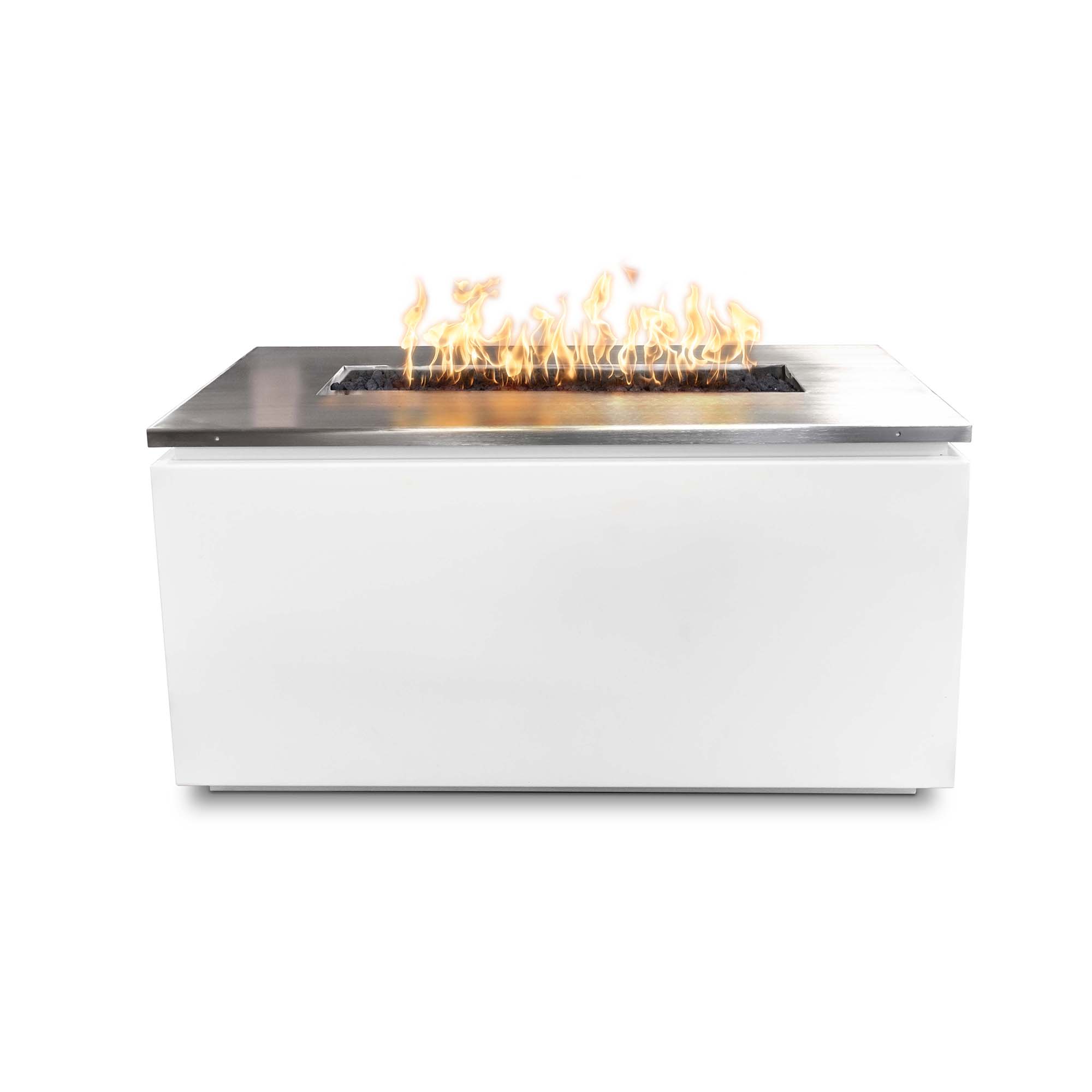 Outdoor Plus Merona 46-Inch Rectangular Fire Pit with Stainless Steel Top - Match Lit (TOP-MC4622)
