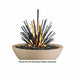 Outdoor Plus Olympian 60" 4-Way Copper Gas Fire and Water Bowl - Match Lit (OPT-OLS60S) - Round fire pit with desert sticks ornament on a white background