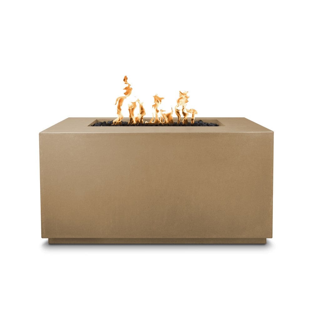 Outdoor Plus Pismo 48-Inch Rectangular GFRC Gas Fire Pit - Match Lit (OPT-2448)
