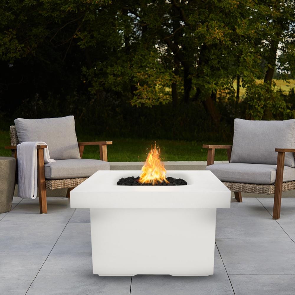 Outdoor Plus Ramona 36-Inch Square GFRC Gas Fire Pit Table - Electronic