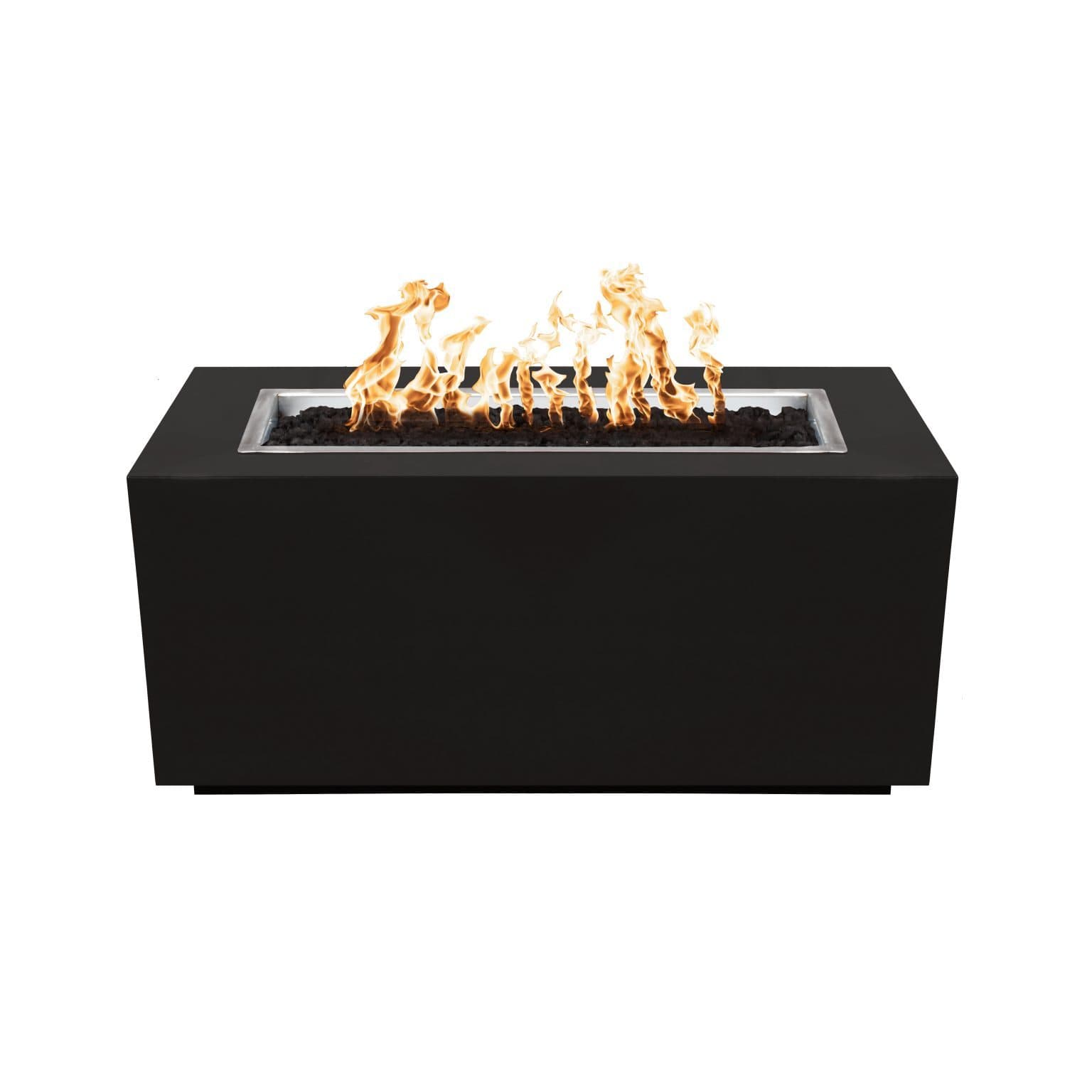 Outdoor Plus Pismo Rectangular Powder Coated Gas Fire Pit - Match Lit