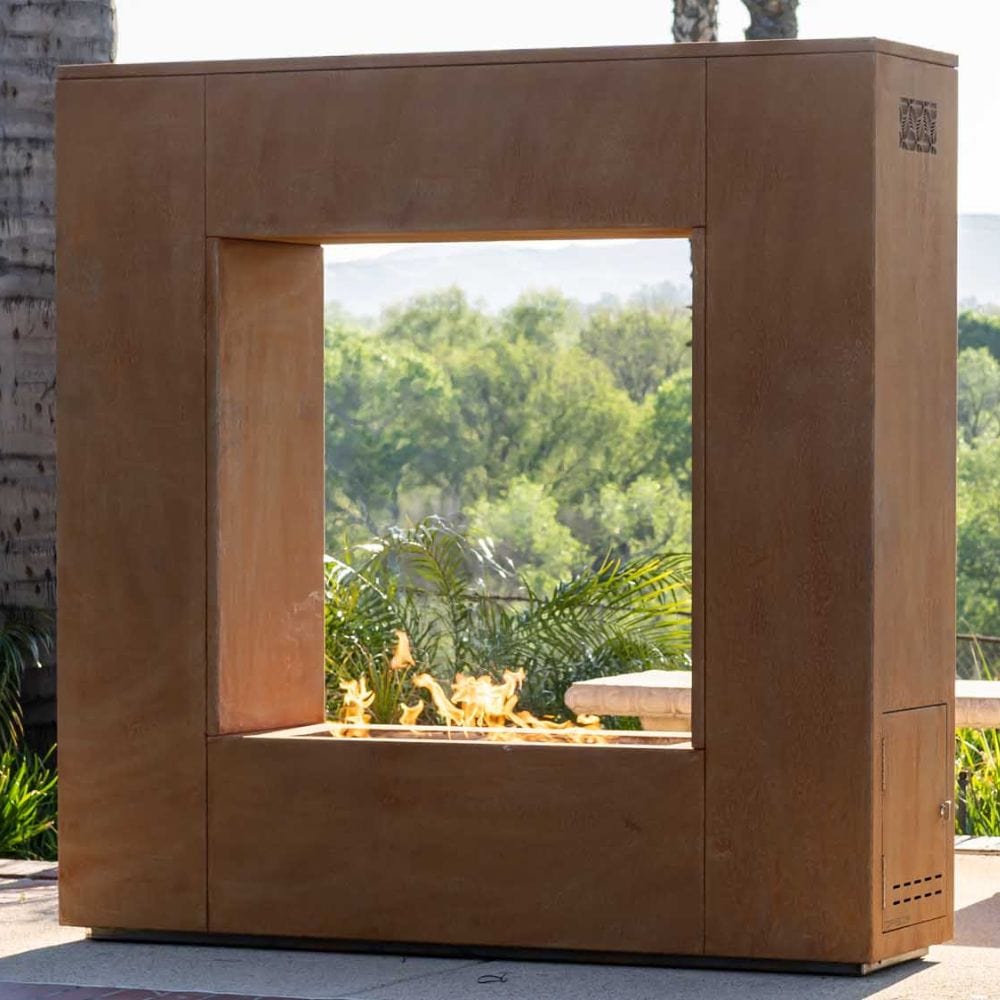 Outdoor Plus The Williams Outdoor Gas Fireplace with Flame Sense Ignition - 3 Sizes
