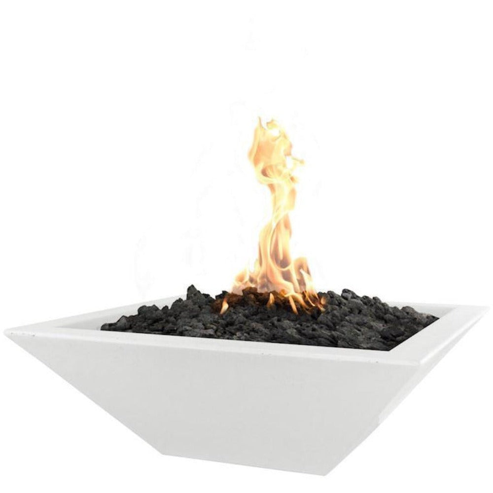 Outdoor Plus Maya 30-Inch Square Concrete Gas Fire Bowl - Electronic (OPT-30SFOE)