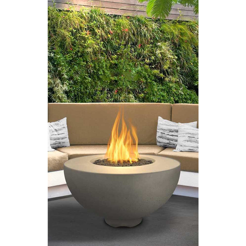 Outdoor Plus Sienna 37-Inch GFRC Gas Fire Pit - Match Lit (OPT-RF37)