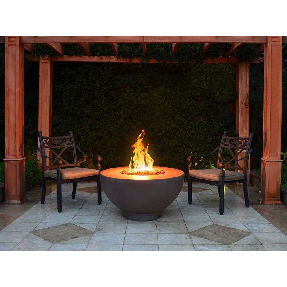 Outdoor Plus Sienna 37-Inch GFRC Gas Fire Pit - Match Lit (OPT-RF37)