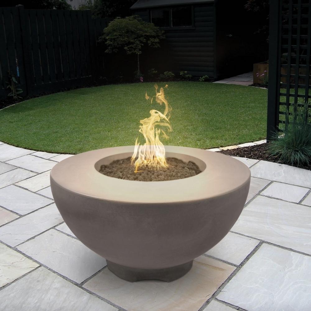 Outdoor Plus Sienna 37-Inch GFRC Gas Fire Pit - Match Lit (OPT-RF37)