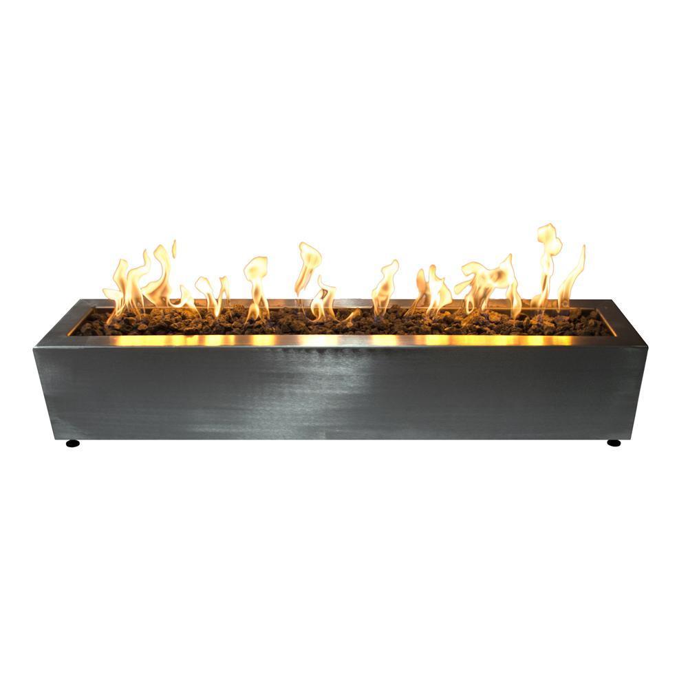 Outdoor Plus Eaves 10-Inch Tall Stainless Steel Fire Pit - Electronic (OPT-LBTSS60EKIT)