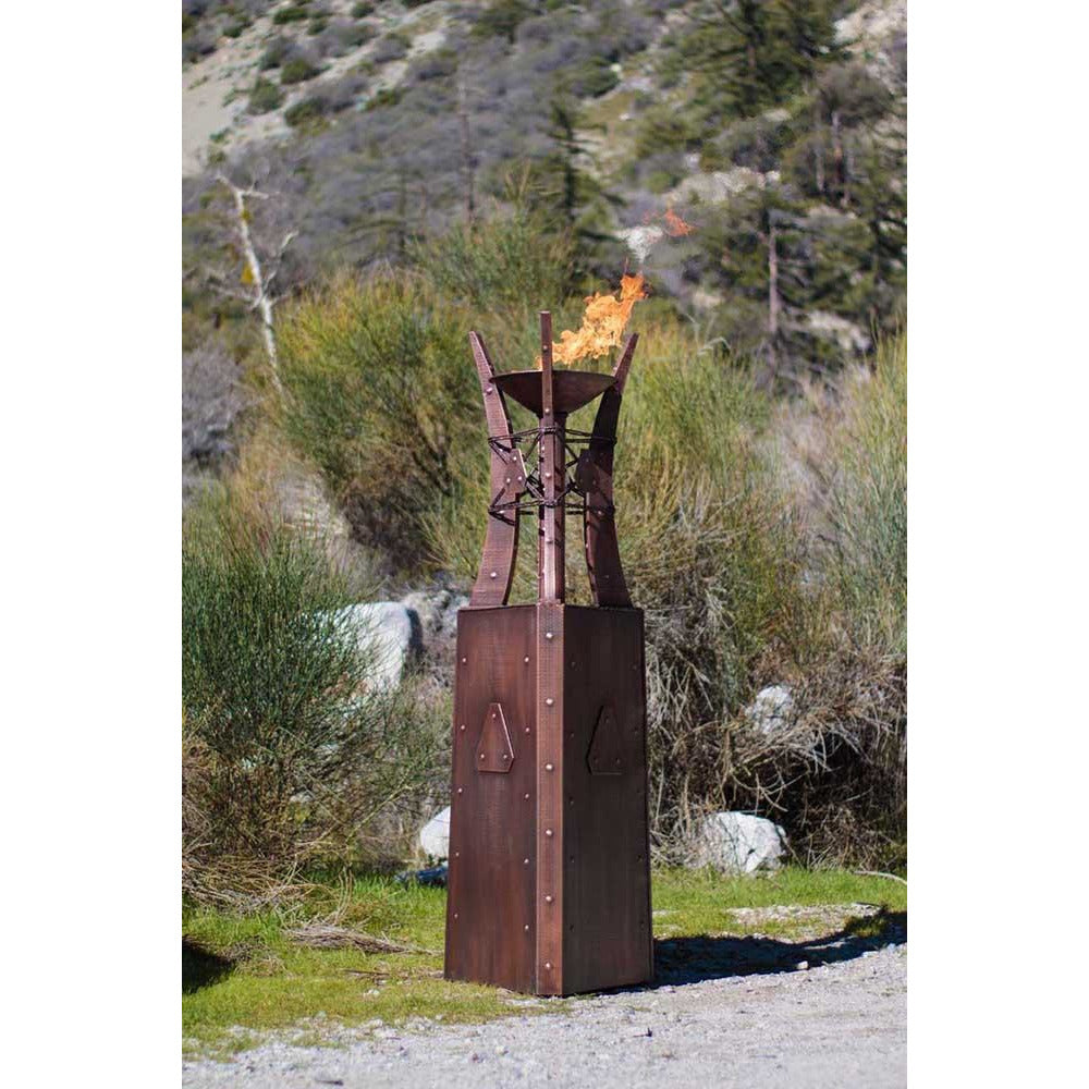 Outdoor Plus Bastille 87-Inch Copper Fire Tower - Match Lit (OPT-FTWR3)