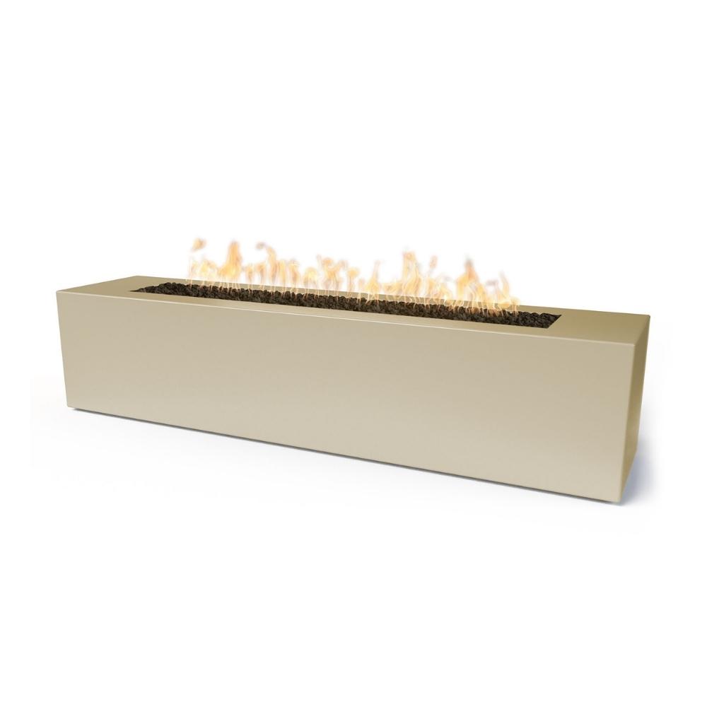 Outdoor Plus Carmen 72-Inch Linear GFRC Gas Fire Pit with Access Door - Match Lit