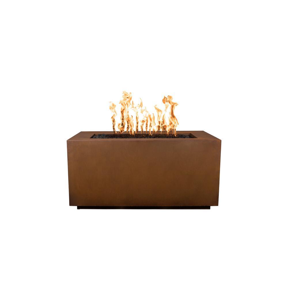 Outdoor Plus Pismo Corten Steel Gas Fire Pit - Match Lit
