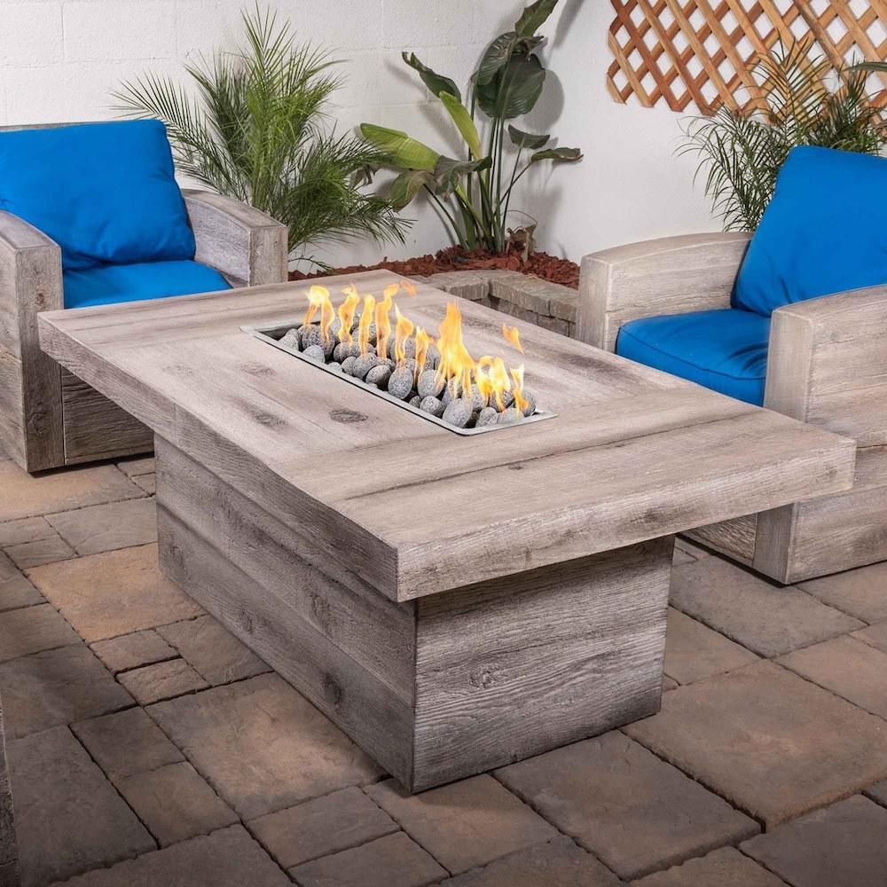 Outdoor Plus Grove 60-Inch Rectangular Concrete Fire Table (OPT-GRVWG60)
