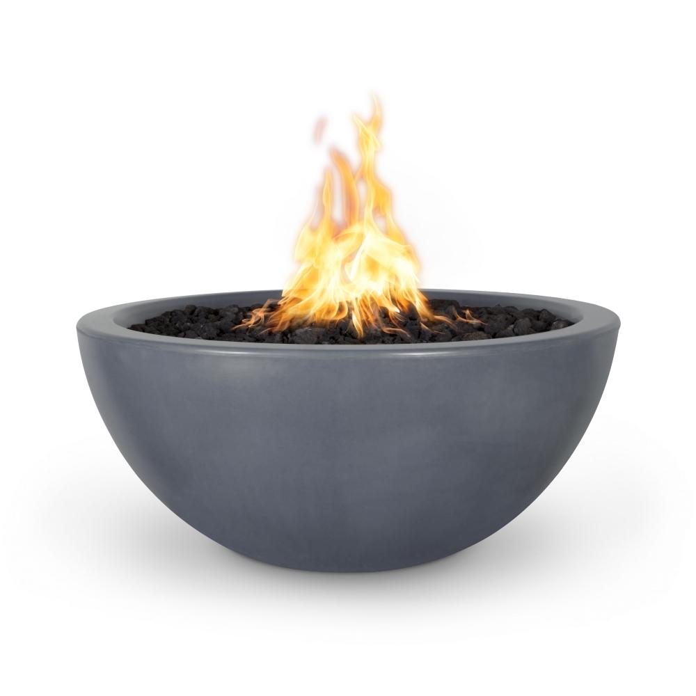 Outdoor Plus Luna Round Concrete Gas Fire Pit - Match Lit