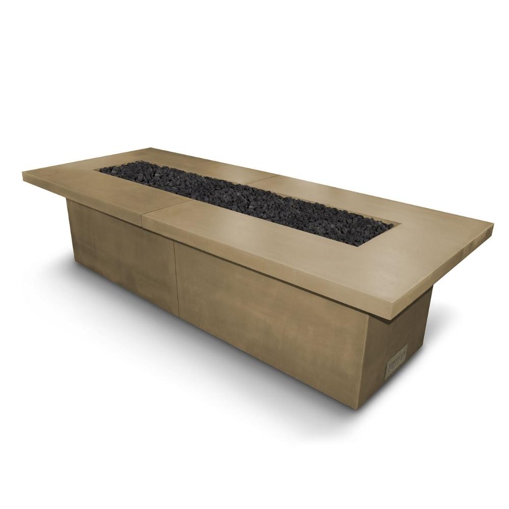 Outdoor Plus Newport Rectangular Concrete Gas Fire Table - Flame Sense
