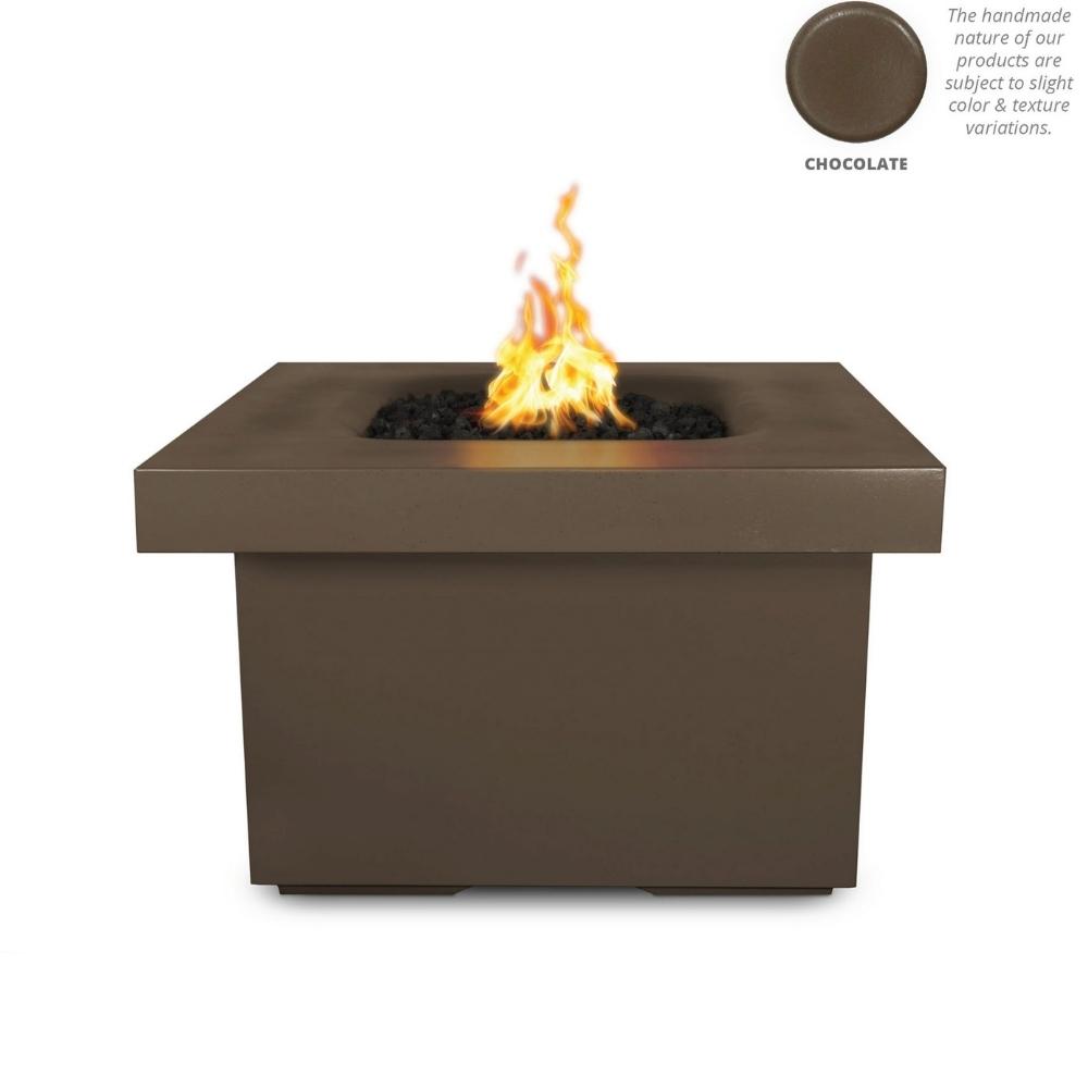 Outdoor Plus Ramona 36-Inch Square GFRC Gas Fire Pit Table - Electronic
