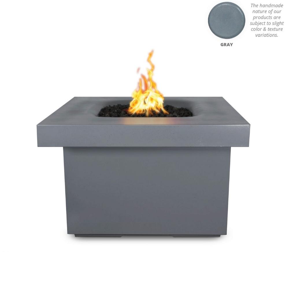 Outdoor Plus Ramona 36-Inch Square GFRC Gas Fire Pit Table - Electronic