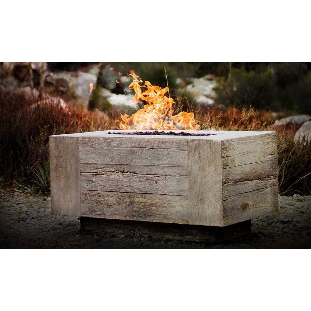 Outdoor Plus Catalina Rectangular GFRC Gas Fire Pit - Flame Sense