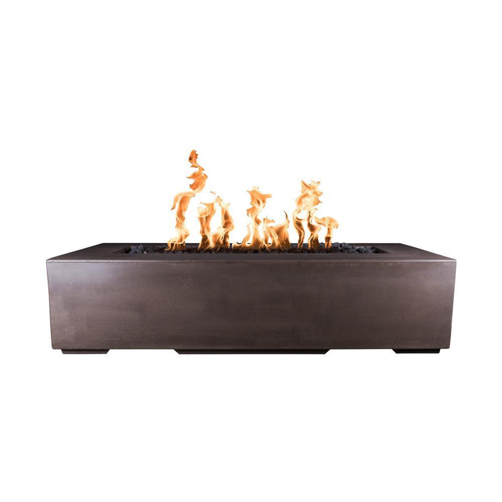 Outdoor Plus Regal 48-Inch Rectangular GFRC Gas Fire Pit - Flame Sense