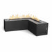 Outdoor Plus Whitney 60-Inch L-Shaped Steel Gas Fire Pit - Match Lit
