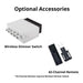 Wireless dimmer switch and 42-channel remote, optional accessories for commercial electric heaters.